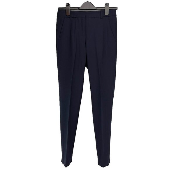 JUDITH & CHARLES 95% Wool Office Navy Blue Designer Quiet luxury Pants Size 0 - Picture 1 of 8